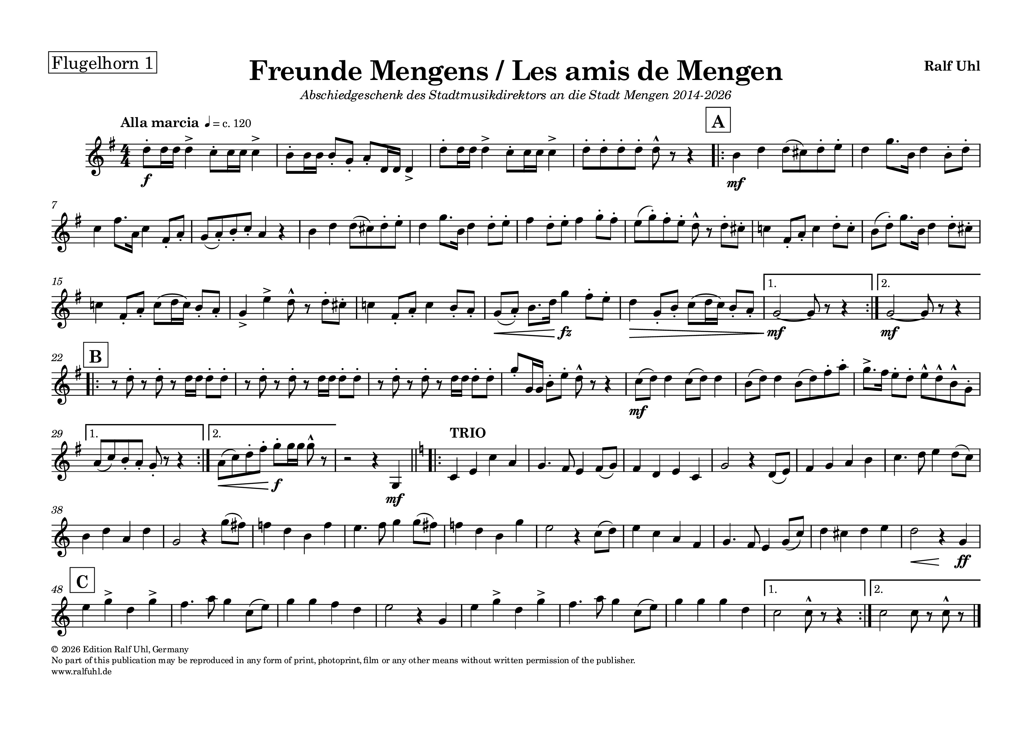 Freunde Mengens - 1st Flugelhorn